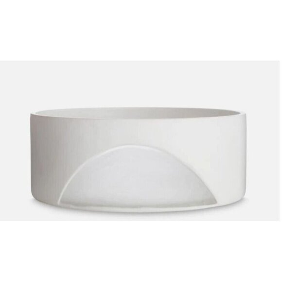 TOM DIXON Glass Carved White Glass Art Bowl - NIB - Picture 1 of 6